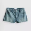 Pamuklu denim mini şort Pamuklu denim mini şort