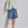 Pamuklu denim uzun bermuda şort Pamuklu denim uzun bermuda şort