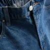 Pamuklu denim uzun bermuda şort Pamuklu denim uzun bermuda şort