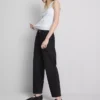 Pamuklu denim yüksek bel dar paça jean Pamuklu denim yüksek bel dar paça jean