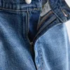 Pamuklu denim yüksek bel dar paça jean Pamuklu denim yüksek bel dar paça jean