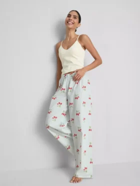 Pamuklu desenli pijama altları Pamuklu desenli pijama altları