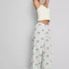 Pamuklu desenli pijama altları