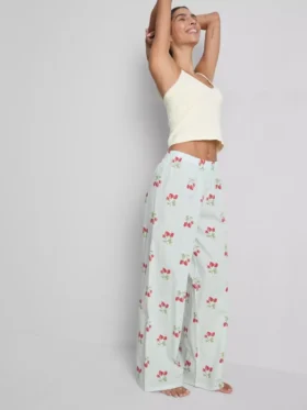 Pamuklu desenli pijama altları Pamuklu desenli pijama altları