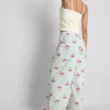 Pamuklu desenli pijama altları