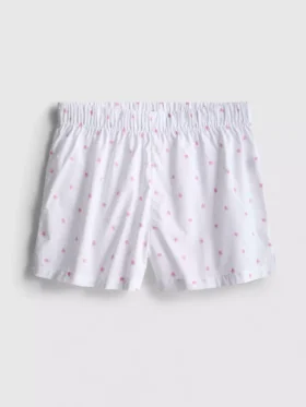 Pamuklu dokuma pijama şortu