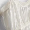 Pamuklu, etek ucu mendil kesimli cami bluz Pamuklu, etek ucu mendil kesimli cami bluz