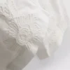 Pamuklu işlemeli geniş paça pantolon Pamuklu işlemeli geniş paça pantolon