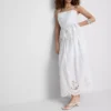 Pamuklu, işlemeli peplum etekli cami bluz Pamuklu, işlemeli peplum etekli cami bluz