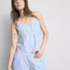 Pamuklu çizgili cami pijama üstü Pamuklu çizgili cami pijama üstü