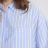 Pamuklu çizgili oxford pijama gömleği Pamuklu çizgili oxford pijama gömleği