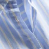 Pamuklu çizgili oxford pijama gömleği Pamuklu çizgili oxford pijama gömleği