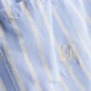 Pamuklu çizgili oxford pijama şortu Pamuklu çizgili oxford pijama şortu