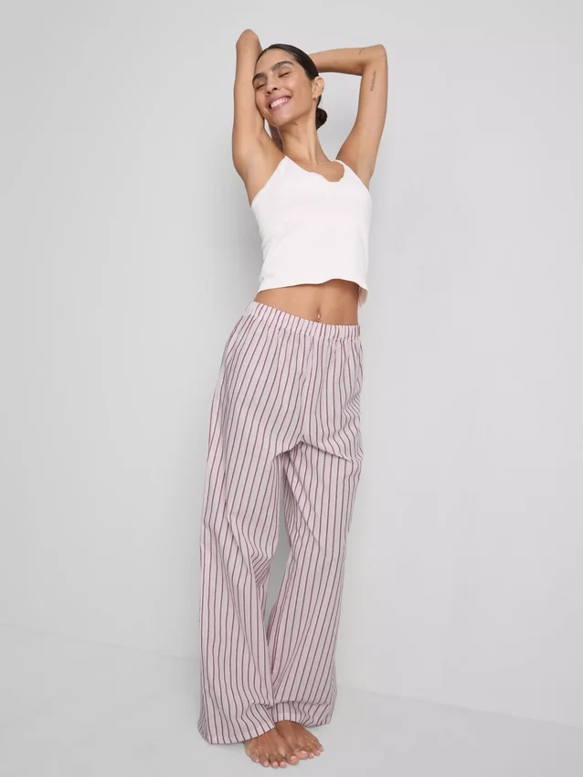 Pamuklu çizgili pijama altları Pamuklu çizgili pijama altları