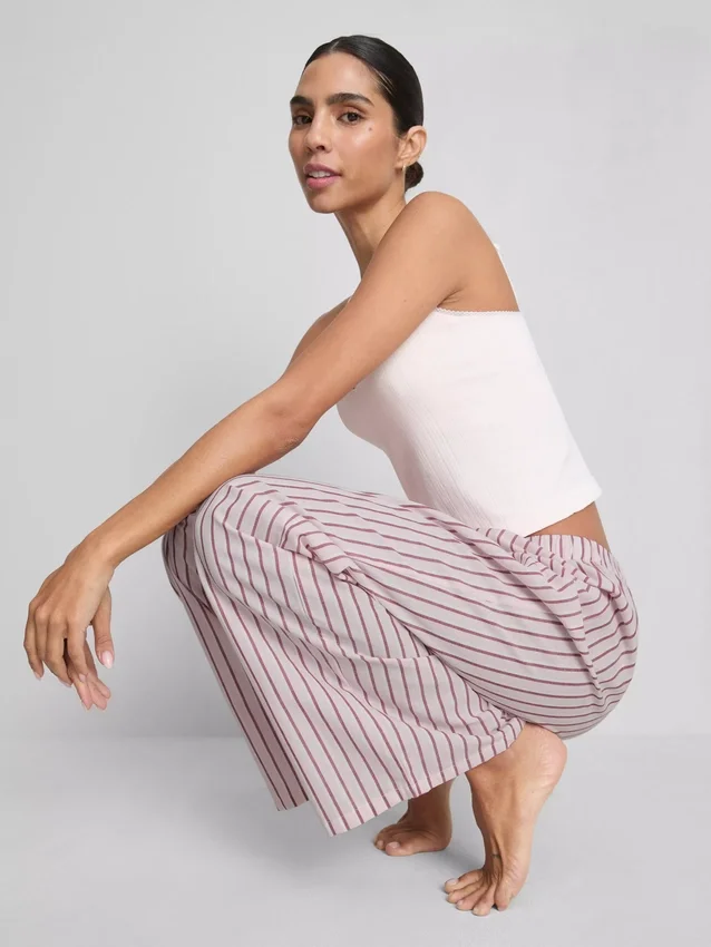 Pamuklu çizgili pijama altları Pamuklu çizgili pijama altları