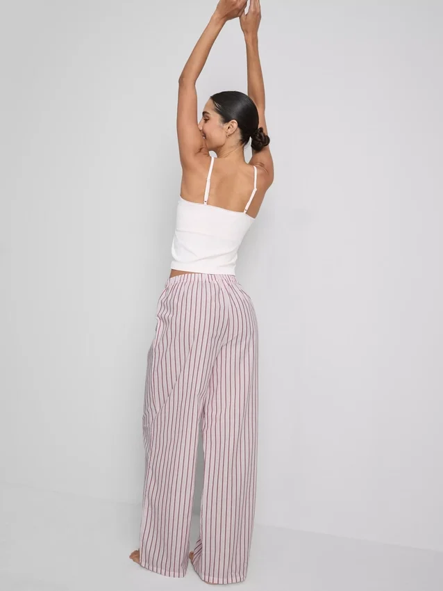 Pamuklu çizgili pijama altları Pamuklu çizgili pijama altları
