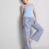 Pamuklu kareli pijama pantolonu Pamuklu kareli pijama pantolonu