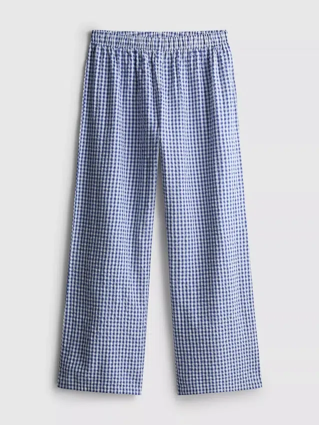 Pamuklu kareli pijama pantolonu Pamuklu kareli pijama pantolonu