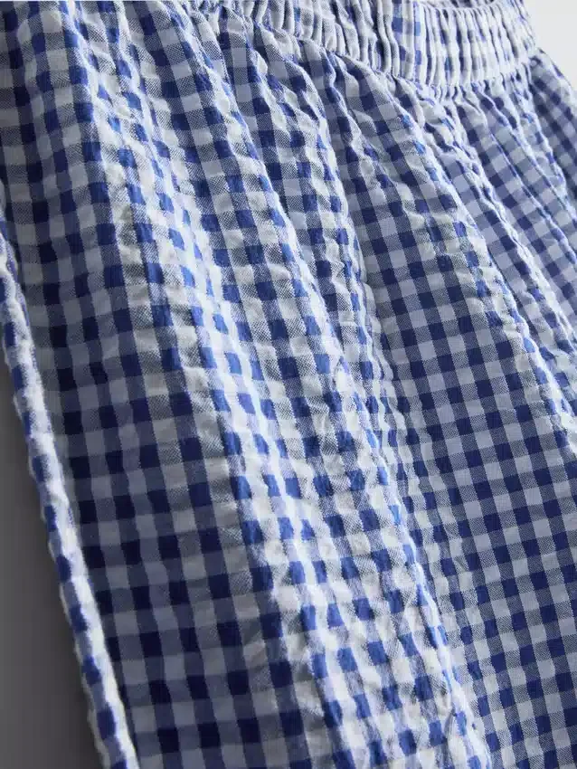 Pamuklu kareli pijama pantolonu Pamuklu kareli pijama pantolonu