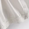 Pamuklu, kısa, kabarık kollu poplin üst