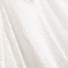 Pamuklu seersucker midi smock elbise Pamuklu seersucker midi smock elbise