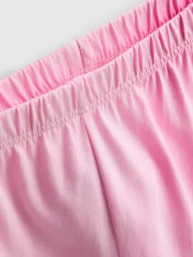 Pamuklu tişörtlü kısa pijama