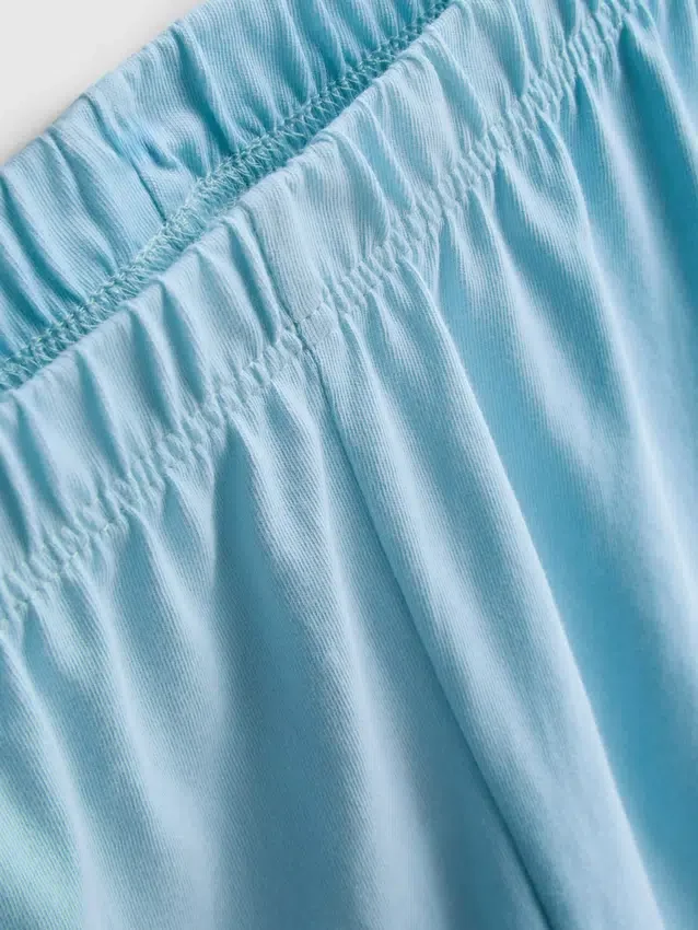 Pamuklu tişörtlü kısa pijama Pamuklu tişörtlü kısa pijama