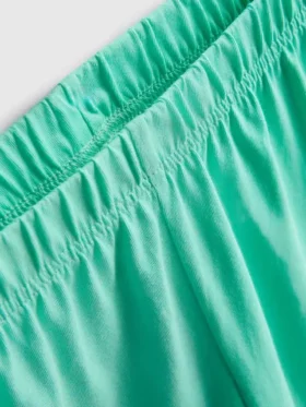 Pamuklu tişörtlü kısa pijama