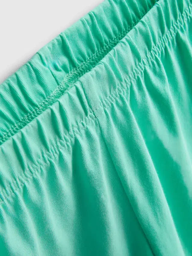 Pamuklu tişörtlü kısa pijama Pamuklu tişörtlü kısa pijama