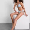 Papatya süslemeli kareli bikini altları Papatya süslemeli kareli bikini altları