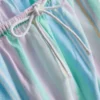 Pastel renkli, düz paçalı pijama altları