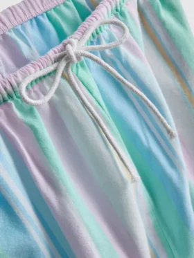 Pastel renkli, düz paçalı pijama altları