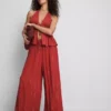 Paula Echevarría geniş paça ışıltılı pantolon Paula Echevarría geniş paça ışıltılı pantolon