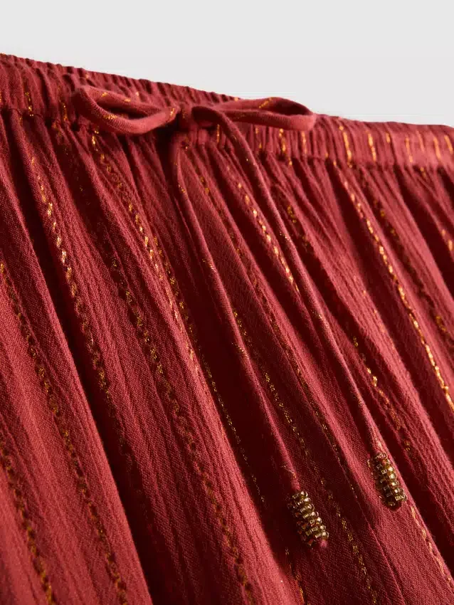 Paula Echevarría geniş paça ışıltılı pantolon Paula Echevarría geniş paça ışıltılı pantolon