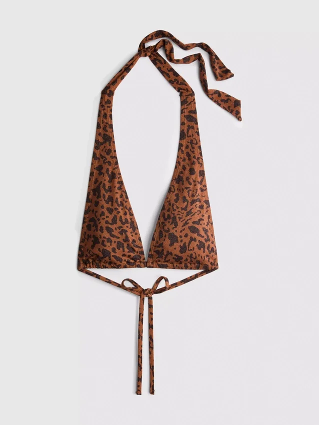 Paula Echevarría leopar desenli halter yaka bikini üstü Paula Echevarría leopar desenli halter yaka bikini üstü