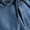 Paula Echevarría pamuk ağırlıklı denim geniş paça pantolon Paula Echevarría pamuk ağırlıklı denim geniş paça pantolon