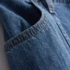 Paula Echevarría pamuk ağırlıklı denim geniş paça pantolon Paula Echevarría pamuk ağırlıklı denim geniş paça pantolon