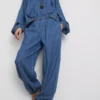 Paula Echevarría pamuk ağırlıklı denim harem pantolon Paula Echevarría pamuk ağırlıklı denim harem pantolon
