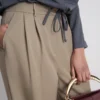 Pileli geniş paça pantolon Pileli geniş paça pantolon