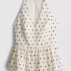Polka noktalı halter yaka peplum üst Polka noktalı halter yaka peplum üst