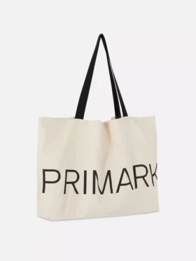 Primark grafik desenli kanvas tote çanta