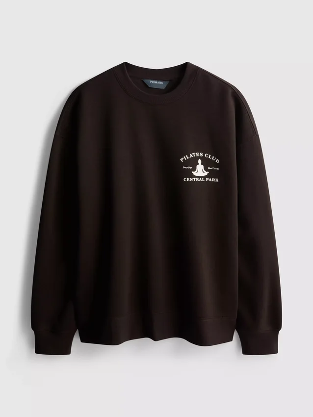 Rahat kesim, baskılı pamuk karışımı sweatshirt Rahat kesim, baskılı pamuk karışımı sweatshirt