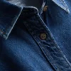 Rahat kesim pamuklu denim düğmeli gömlek Rahat kesim pamuklu denim düğmeli gömlek