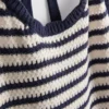 Örgü çizgili halter elbise Örgü çizgili halter elbise