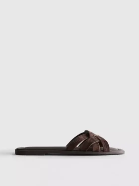 Örgülü kayışlı mules