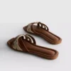 Örgülü kayışlı mules