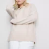 Örme büzgülü kapüşonlu sweatshirt Örme büzgülü kapüşonlu sweatshirt