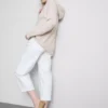 Örme büzgülü kapüşonlu sweatshirt Örme büzgülü kapüşonlu sweatshirt