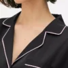 Saten erkek tarzı kısa pijama takımı Saten erkek tarzı kısa pijama takımı