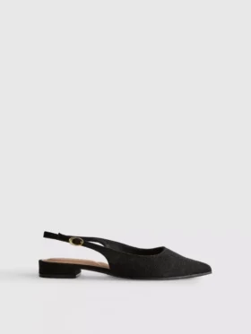 Sivri burunlu slingback terlik